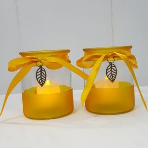 NWT    Two Glass Votive Holders-